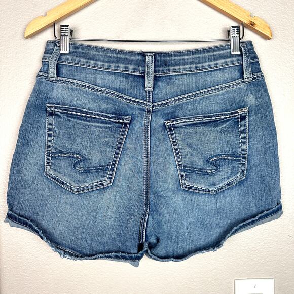 Silver Jeans Co. Avery Short Denim Shorts Size 28 - Picture 2 of 5